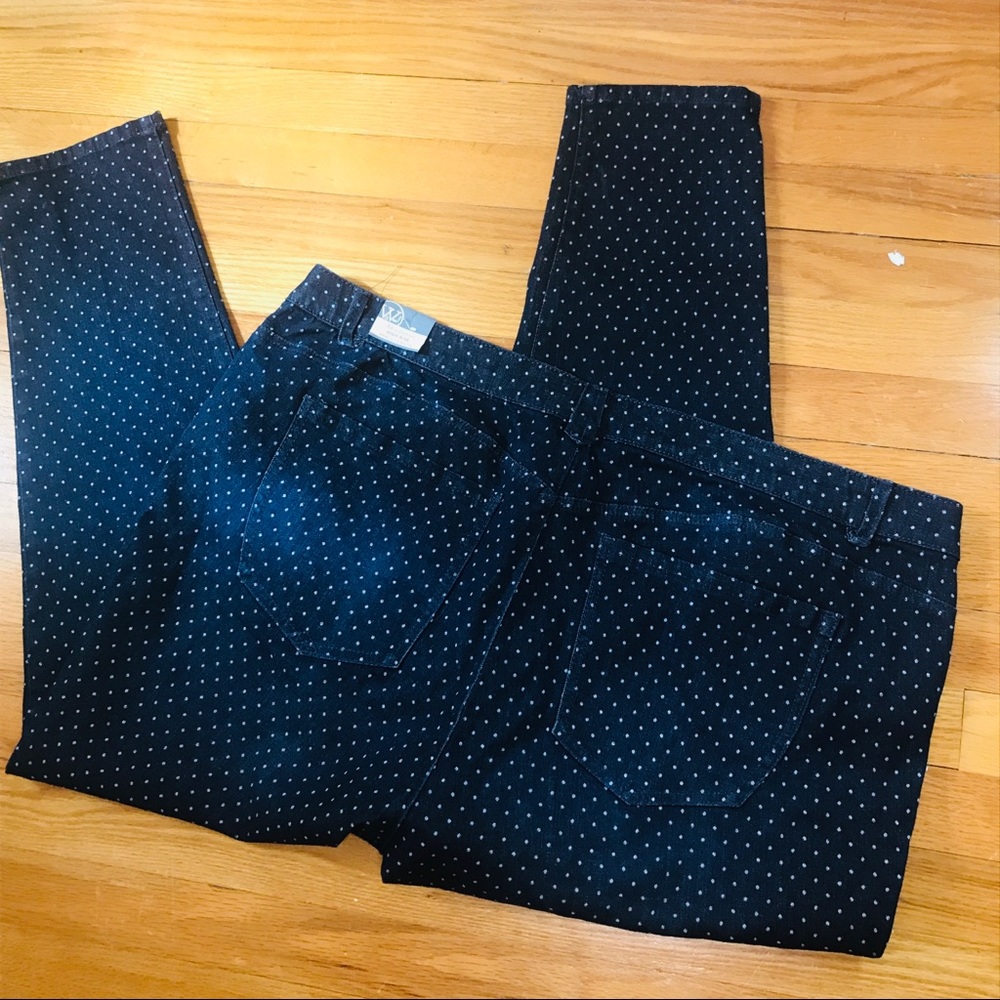 Size 22W | Wit & Wisdom Denim Polka Dot Jeans